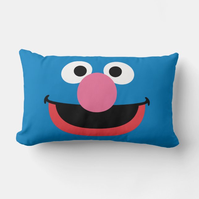 Grover Face Art Lumbar Pillow (Front)