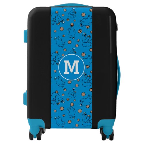 Grover Face Art  Monogram Luggage