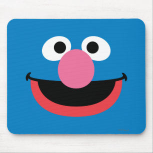 Grover Face Art Mouse Pad