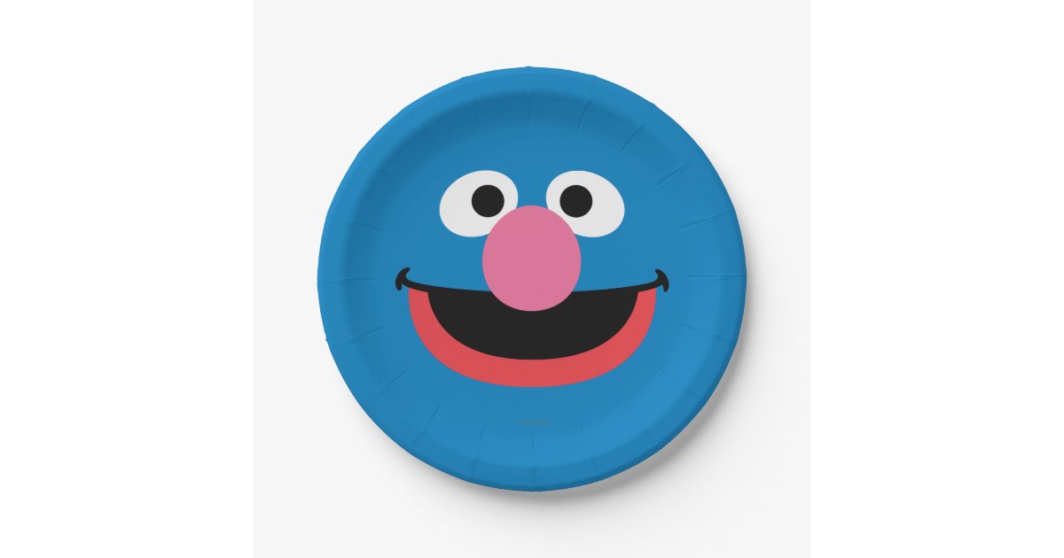 Grover Face Art Paper Plate | Zazzle.com