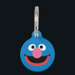 Grover Face Art  Pet ID Tag<br><div class="desc">Prepare for super-duper fun! This bold and cheerful tag features the iconic, smiling face of Grover on a bright blue background. Perfect for distinguishing your keys, brightening up a backpack, or even serving as a charming tag for a pet's collar, this accessory is a vibrant way to show off your...</div>