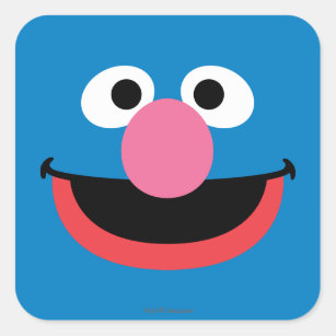 Grover Face Art Square Sticker