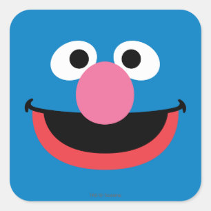 Grover Face Art Square Sticker