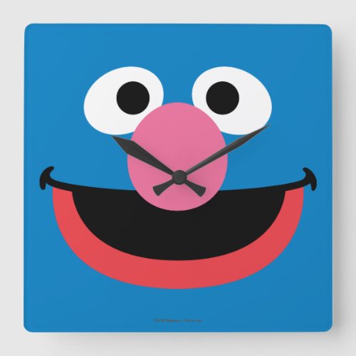Grover Face Art Square Wall Clock