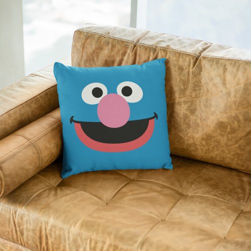 Grover Face Art Throw Pillow