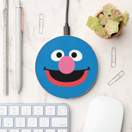 Grover Face Art Wireless Charger