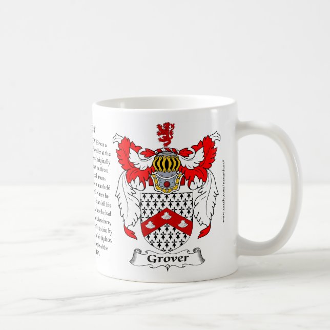Grover Family Coat of Arms Coffee Mug (Right)