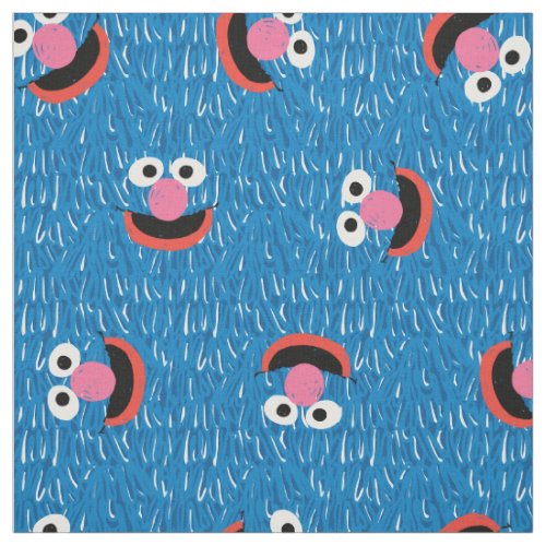 Grover Furry Face Pattern Fabric