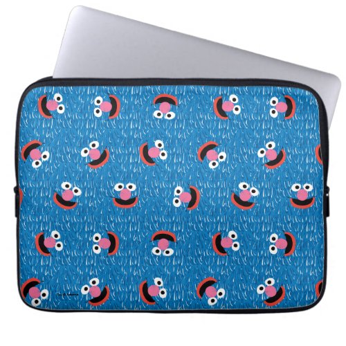 Grover Furry Face Pattern Laptop Sleeve
