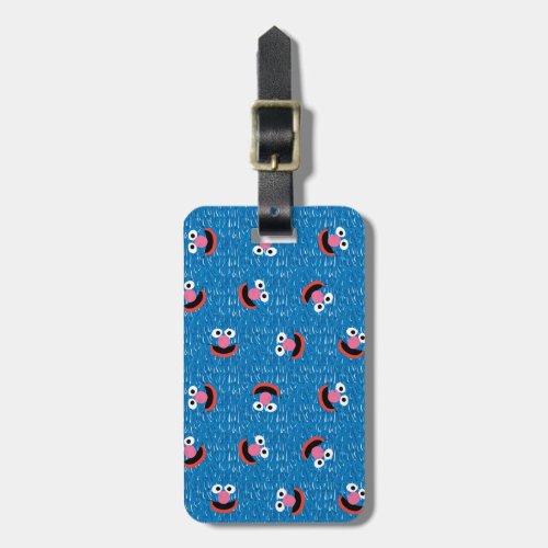 Grover Furry Face Pattern Luggage Tag