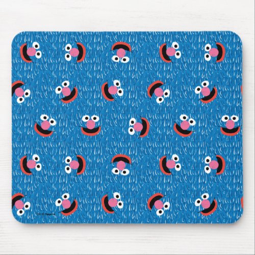 Grover Furry Face Pattern Mouse Pad
