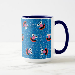 Grover Furry Face Pattern Mug