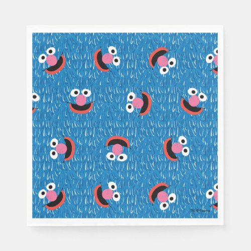 Grover Furry Face Pattern Napkins