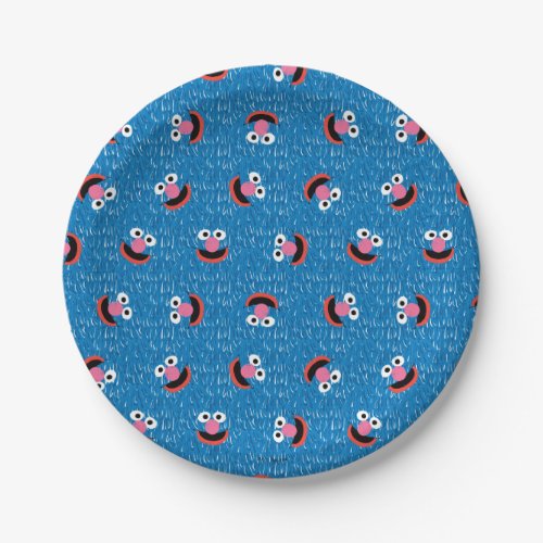 Grover Furry Face Pattern Paper Plates
