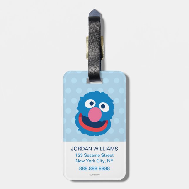 Grover Head 2 Luggage Tag (Back Vertical)