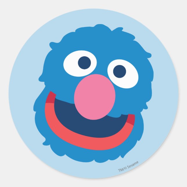 Grover Head Classic Round Sticker (Front)