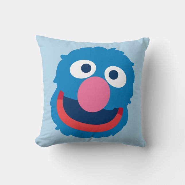 Grover Head Throw Pillow (Front)