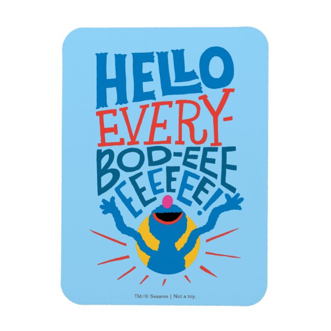 Grover Hello Magnet (Vertical)