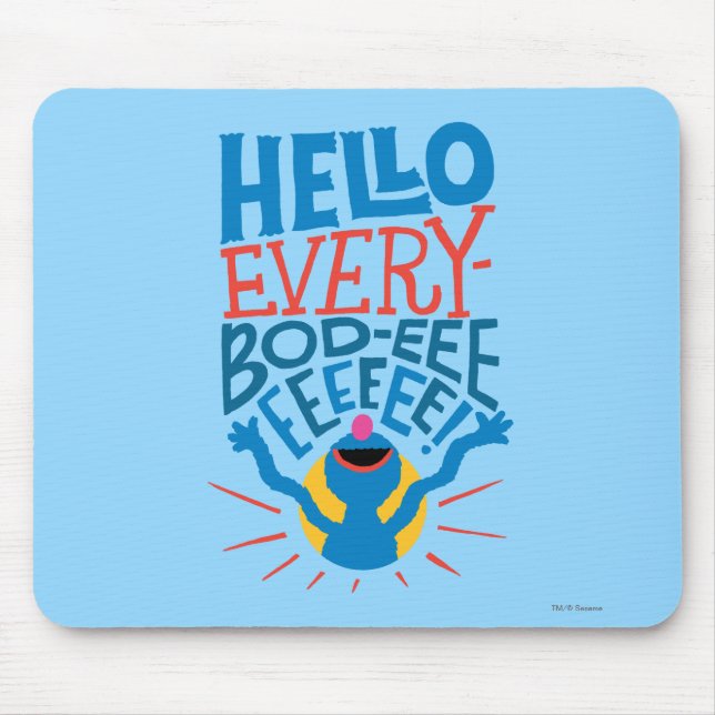 Grover Hello Mouse Pad (Front)