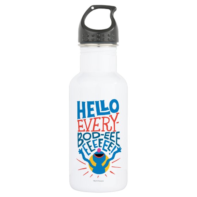 Grover Hello Stainless Steel Water Bottle (Front)