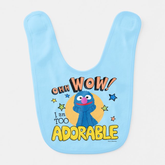 Grover | I Am Too Adorable Baby Bib (Front)