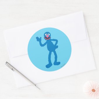 Grover Standing Classic Round Sticker | Zazzle