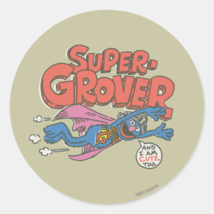 Grover Vintage Kids 1 Classic Round Sticker