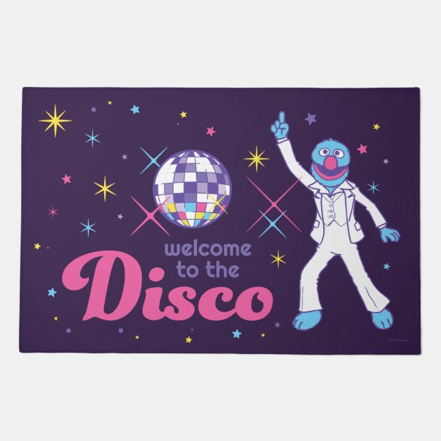 Grover Welcome to the Disco | Retro Sesame Street  Doormat (Front)