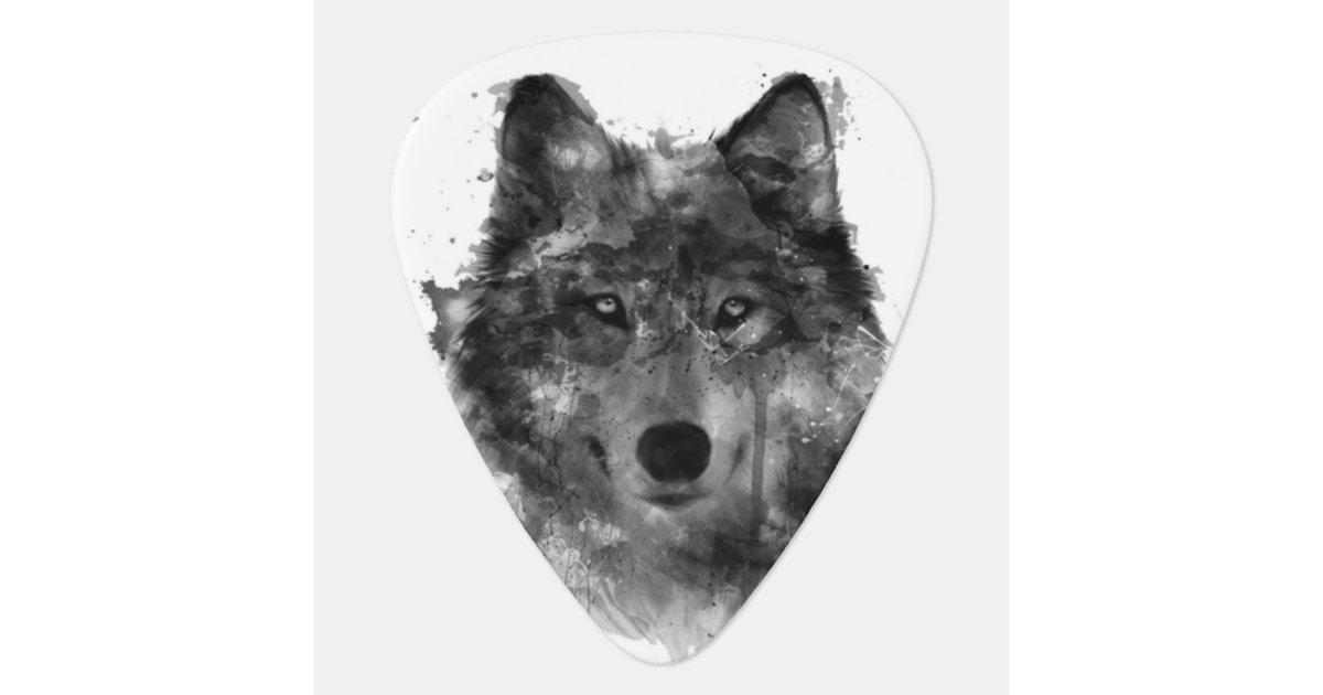 Groverallman Guitar Pick Wolf Guitar Pick Zazzle Com