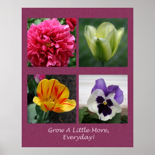 Grow A Little More Every Day Poster