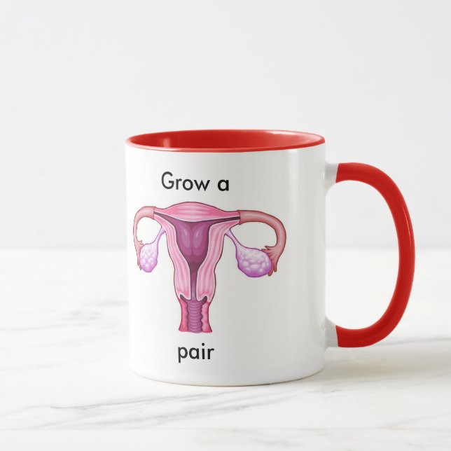 Grow a pair of ovaries mug (Right)