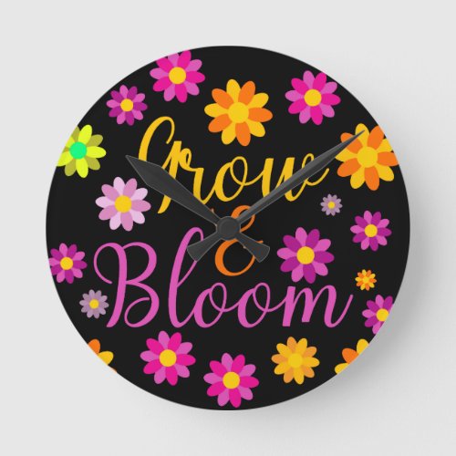 GROW AND BLOOM ROUND CLOCK