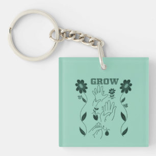 Grow - ASL Design Keychain
