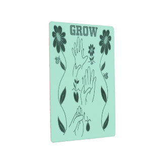 Grow - ASL Design Metal Print