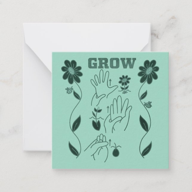 Grow - ASL Design Note Card (Front)