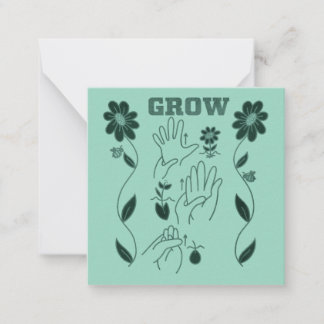 Grow - ASL Design Note Card