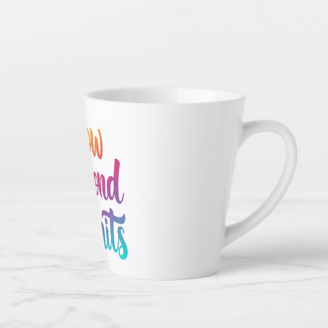 Grow Beyond Limits – Colorful Motivational  Latte Mug (Right)