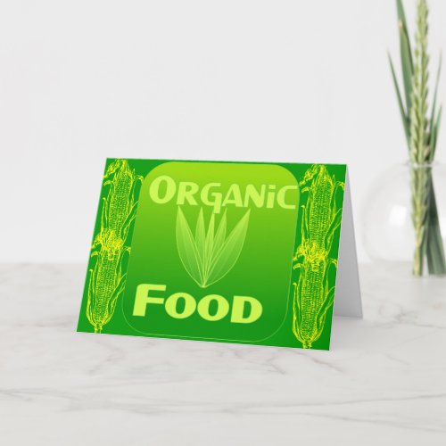 Grow Eat Buy organic food greeting card