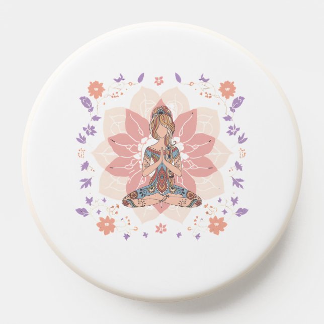 ✨ Grow From Within – Boho Yoga Pop Socket ✨ (Popsocket)