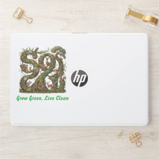 GROW GREEN LIVE CLEAN HP LAPTOP SKIN