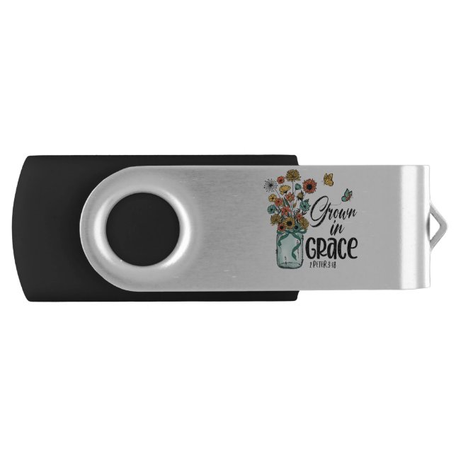 Grow In Grace Bible Religion Faith Flash Drive (Front)