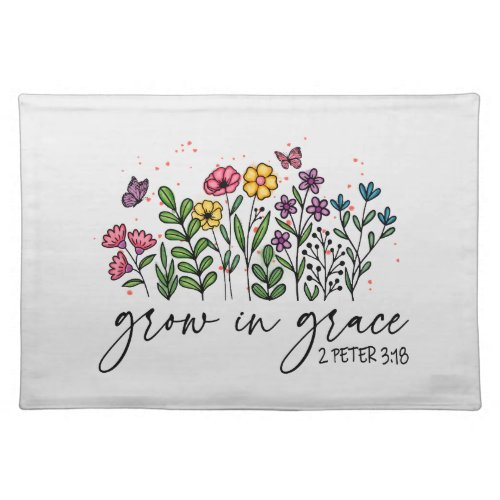 Grow in Grace Cloth Placemat