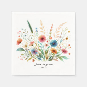 Grow in Grace floral Napkins
