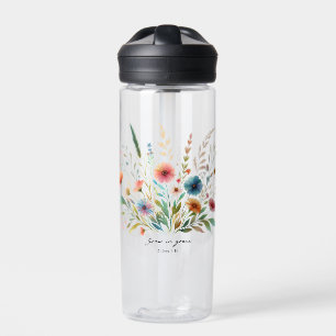 Grow in Grace floral Water Bottle