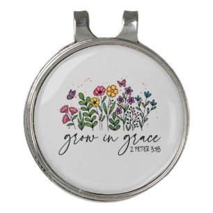 Grow in Grace Golf Hat Clip
