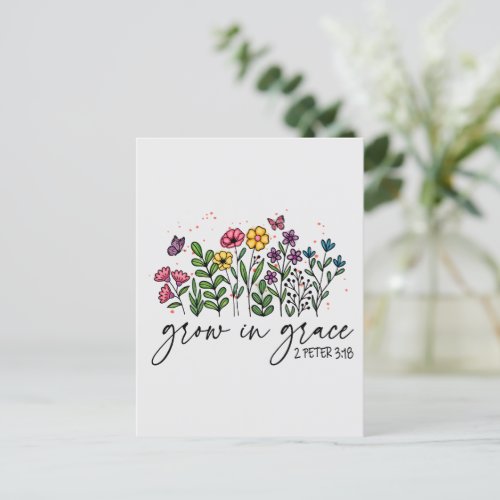 Grow in Grace Postcard