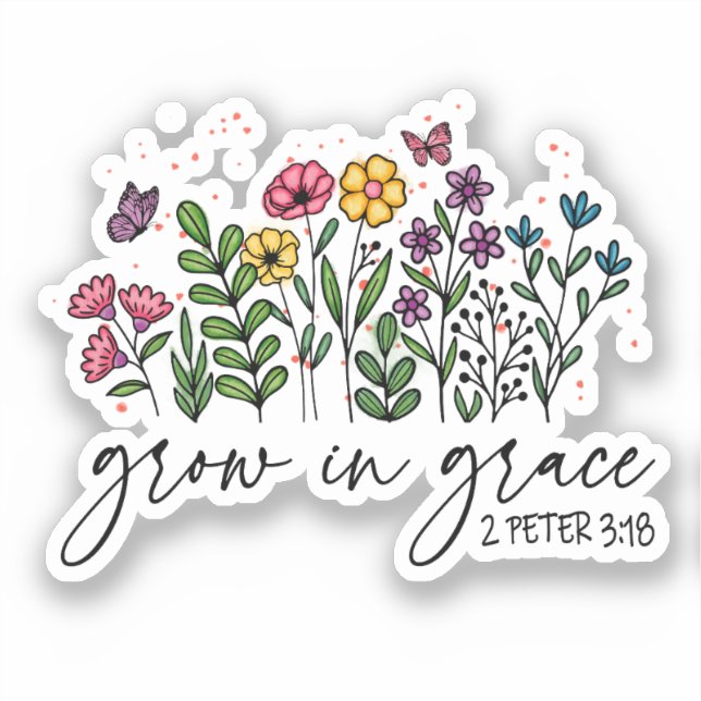 Grow in Grace Sticker (Front)