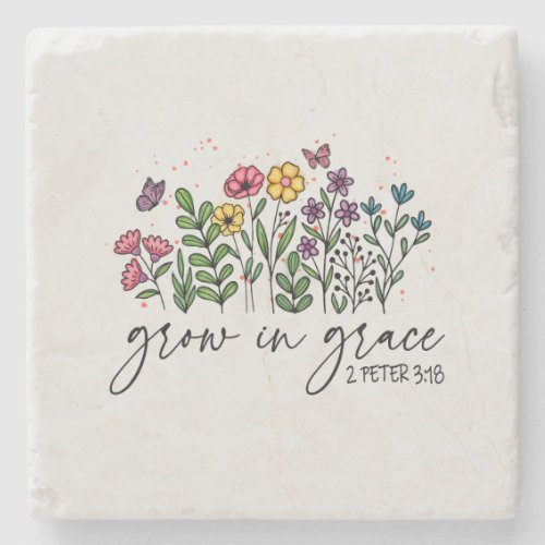 Grow in Grace Stone Coaster