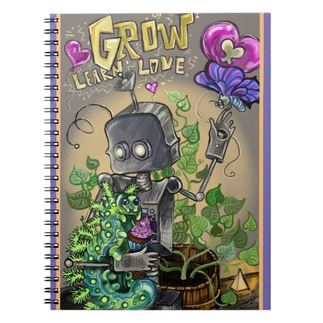 Grow Learn Love Smooshie and Bloop Notebook (Front)