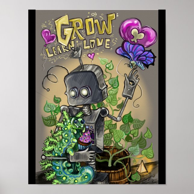 Grow Learn Love Smooshie and Bloop Poster (Front)